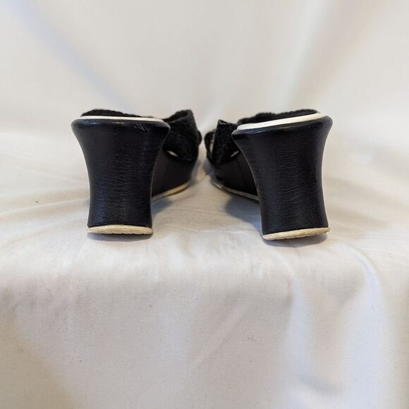 Stephane Kelian Y2K Woven Leather Wedge Slip On Sandal - 9.5 - Picture 4 of 7